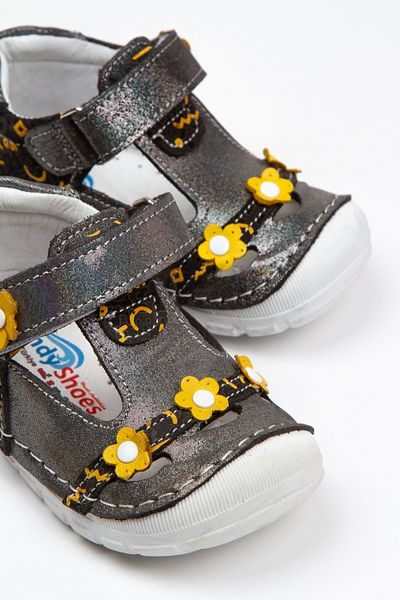 Windy Shoes Genuine Leather Solo Daisy Orthopedic Baby Girl Kids Sandals Daily Walking Shoes
