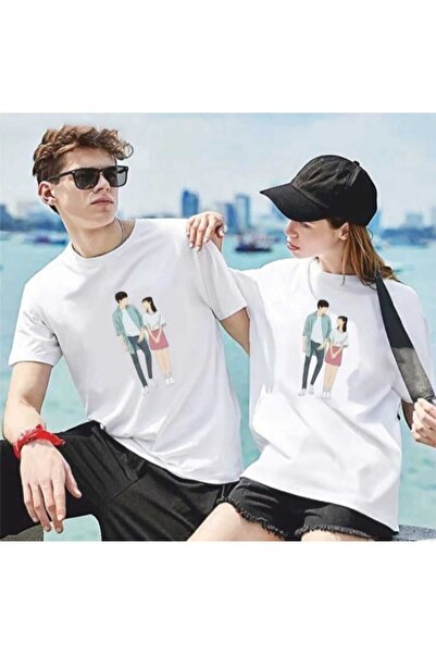 PERISENSE Unisex Femei Bărbați Design Friend Couple Imprimat Lover Couple Com...