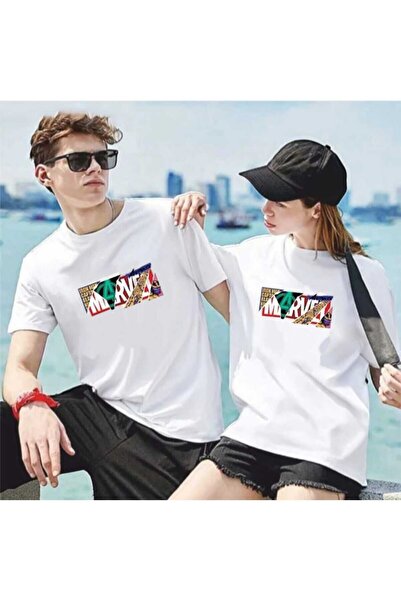 PERISENSE Unisex Women Men Marvel 1 Printed Lover Couple Combination Oversize...