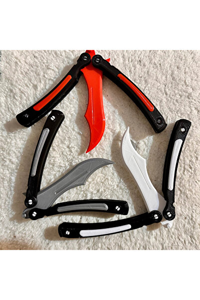 dekuis Kelebek Alıştırma Bıçağı - CS:GO - Yüksek Kalite Yeni Tasarım 3 Lü Set