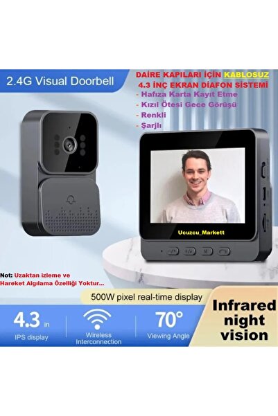 Kalite KABLOSUZ SEYYAR KULLANILAN 4.3 İNÇ EKRAN GÖRÜNTÜLÜ SİZ SİSTEMİ (HAFIZA...