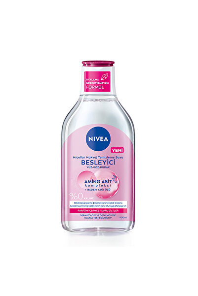NIVEA Micellar Besleyici Yüz Göz ve Dudak için Makyaj Temizleme Suyu 400 ml