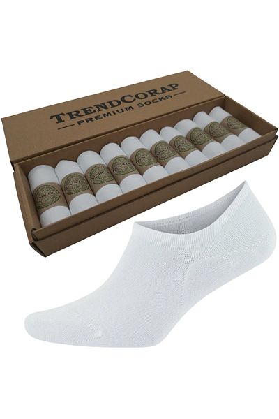 TrendCorap Premium Bamboo Women's Sneaker Invisible Ankle Sports Socks Box of 10