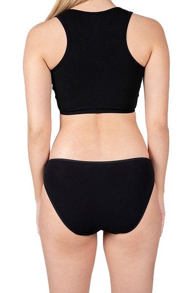 PİNUPTEX COTTON SWIMMER THICK STRAP WOMEN'S SPORTS BRA & HYPSTER PANTIES SET