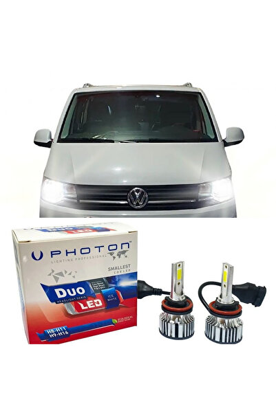 Photon Vw Transporter T6 Led Xenon Uzun + Kısa Far Ampulü H4 Duo Yeni Seri Beyaz