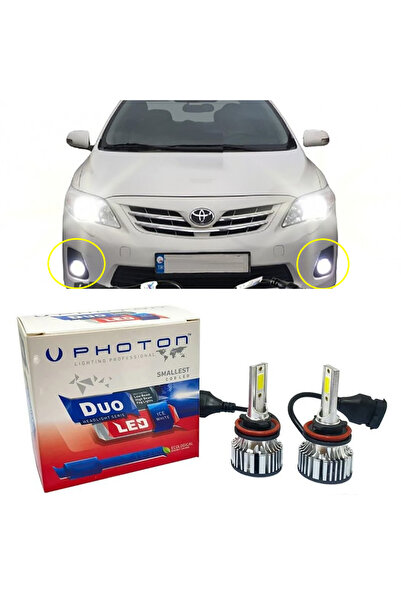 Photon Toyota Corolla E150 Led Xenon Sis Farı Ampulü H11 Duo Yeni Seri Beyaz ...