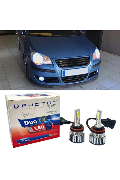 Photon Vw Polo Mk4 Uyumlu Led Xenon Uzun Far Ampulü H1 Duo Yeni Seri Beyaz 20...