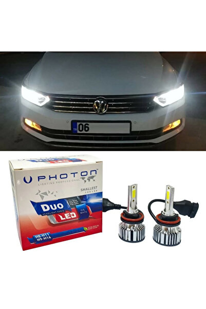 Photon Vw Passat B8 Led Xenon Uzun Far Ampulü H9 Duo Yeni Seri Beyaz
