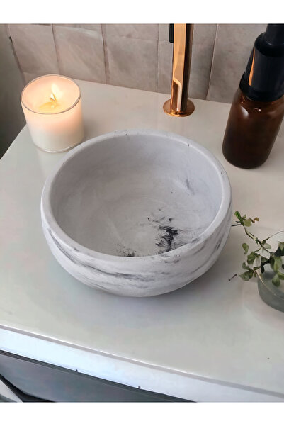 Trust Stone Bol din beton, suport pentru prosoape și ghiveci din seria Marble