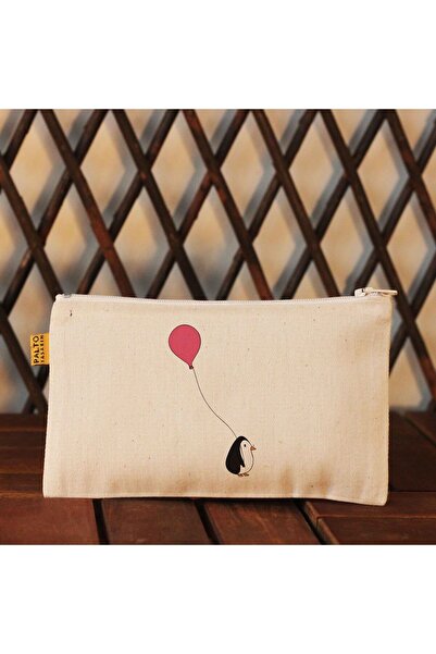 PALTO TASARIM Balonlu Penguen Bez Cüzdan
