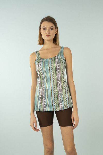Estiva Patterned Taytkini Swimsuit - Brown