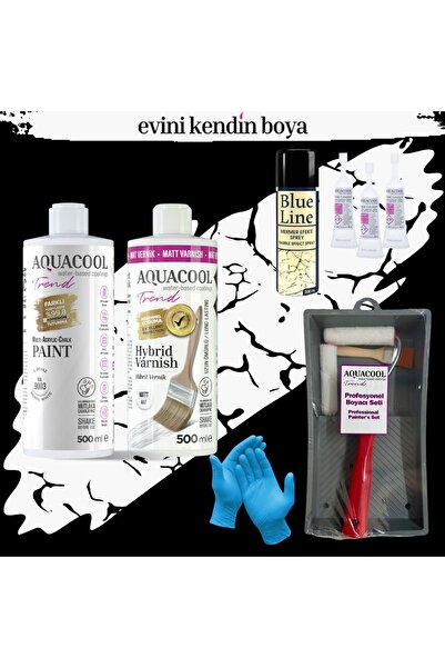 Aquacool Trend Mac Su Bazlı Fayans Boyama Seti Ral 9003 S. Beyaz, Mat Vernik
