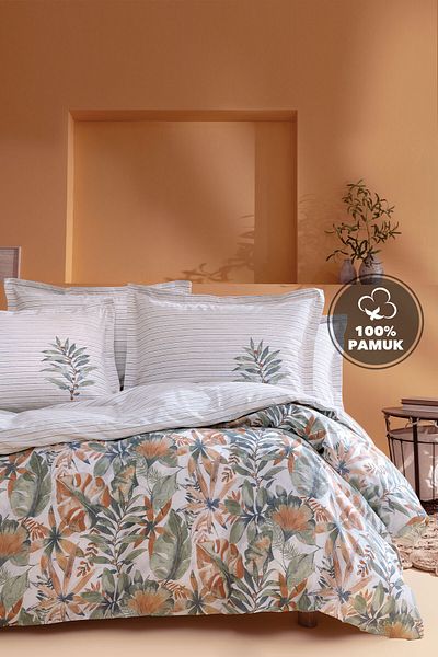 Yataş Amy Single Ranforce Duvet Cover Set - Orange