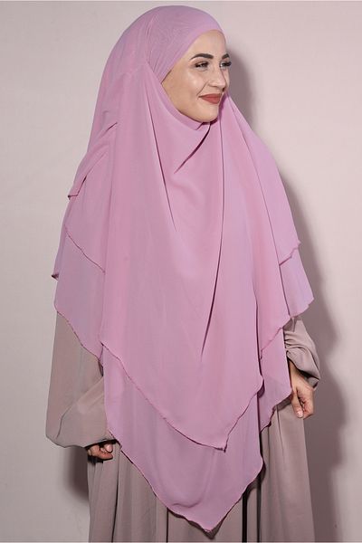 Ns nowascarf Sufle Khimar Hijab Veil Shawl Powder Pink
