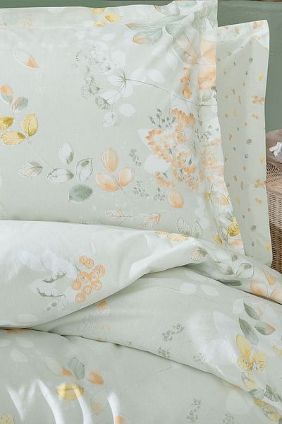 Yataş Merri Double Ranforce Duvet Cover Set - Light Green
