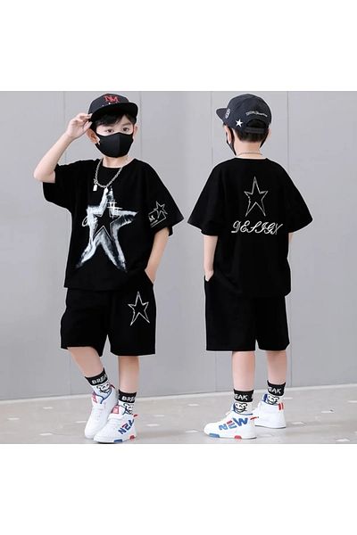 Machetta Children's Lucky Star Printed Top and Bottom Set with Shorts