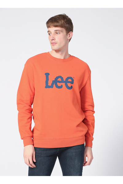Lee Bisiklet Yaka Turuncu Erkek Sweatshırt L80xtjbh_crew Neck Sweatshirt