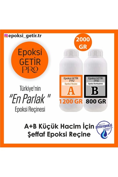 epoksi getir Epoksi Ultra Şeffaf Baloncuksuz 2 Kg Renk Şeffaftır