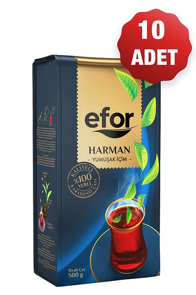 EFOR ÇAY Thresher Bulk Black Tea - 500g x 10 Pilets