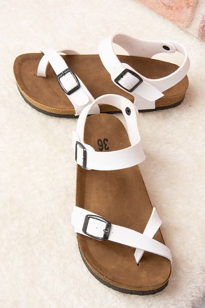 Fox Shoes Sandale Albe Damă H777786009