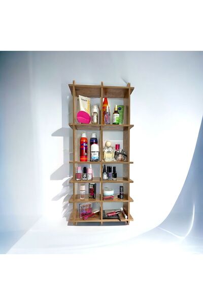 Butik Ceren Wooden Ahşap Sevgililer Gününe Özel Makyaj Rafı Kozmetik Ürün Organizer