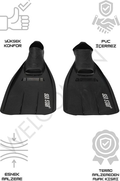 welcomein Sea Star Unisex Comfortable Thermo Diving and Swimming Flippers