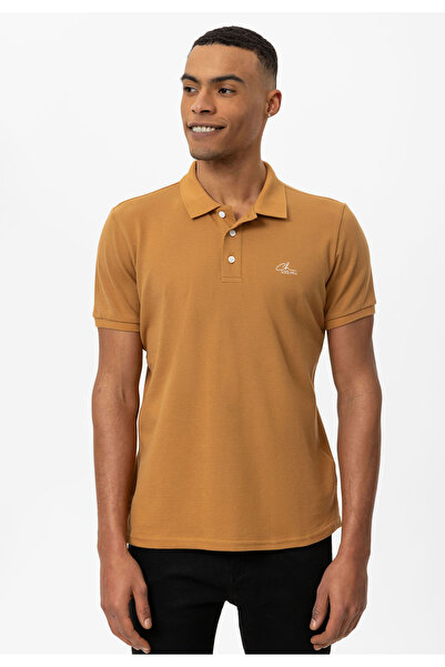COOLHILL Чоловіча футболка поло з вишитим коміром на грудях з 100% бавовни