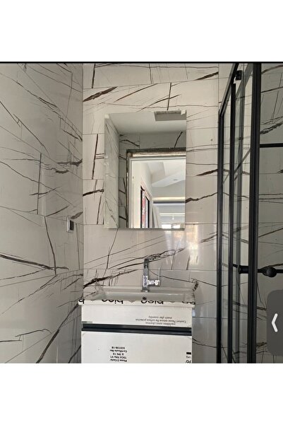 DEKOLAMHOME Lavabo Üstü Aynalı Banyo Dolabı 40x60