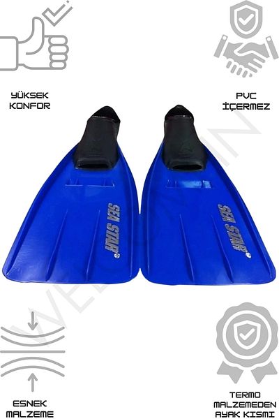 welcomein Sea Star Unisex Comfortable Thermo Diving and Swimming Flippers