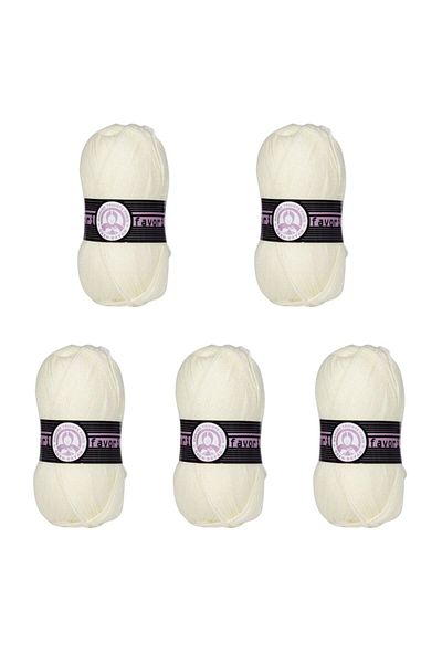 Ören Bayan Ören Favourite Knitting Yarn Cream (005) Pack of 5