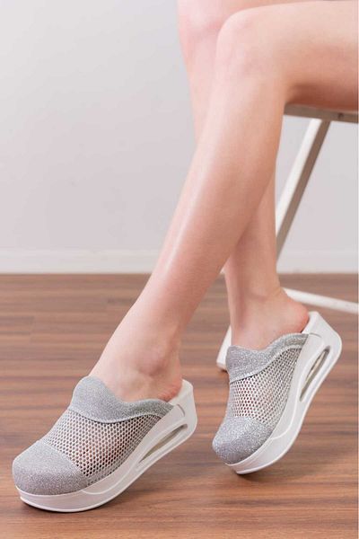 BLUMSABOTERLİK Mesh Special Design Hallux Valgus (Bone Depression) Women's Sabo Airmax Full Orthopedic Anatomical Slippers