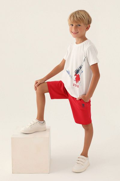 U.S. Polo Assn. US Polo AssnBoy's Crayons Art Licensed T-shirt-Shorts Set