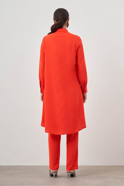 Mizalle Arkası Uzun Nar Çiçeği Tunik