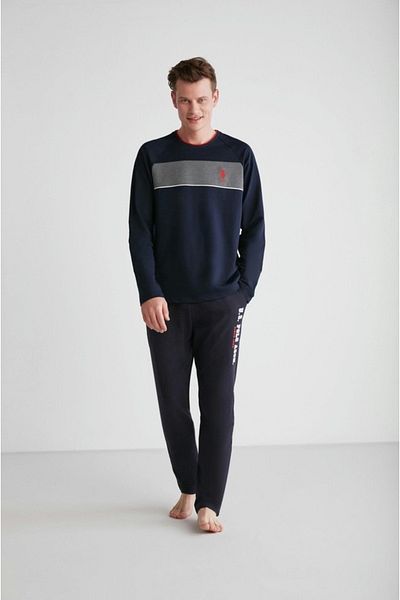 U.S. Polo Assn. Η.Π.Α. Polo Assn. 18721 Σετ ανδρικές πιτζάμες με στρογγυλή λαιμόκοψη