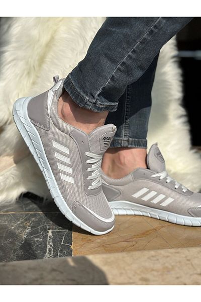 Allyup Ανδρικά αθλητικά παπούτσια καθημερινά Ice White με δικτυωτό κορδόνι άνετα αθλητικά παπούτσια για περπάτημα 1453