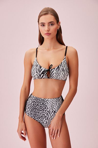 SUWEN Bralet-Bikinioberteil mit Schnürung