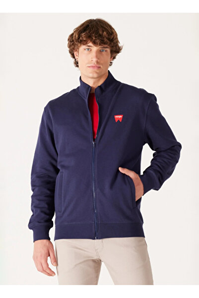 WRANGLER ψηλός λαιμός Ανδρικό φούτερ Navy Blue W663ı3xw4 Φούτερ με φερμουάρ