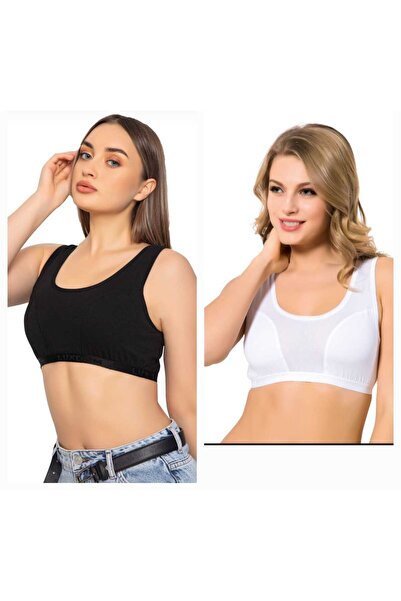 LÜXDRM 304 - 1 Μαύρο - 1 Λευκό Αθλητικό Σουτιέν