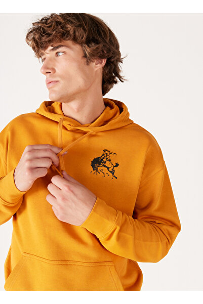 WRANGLER Худі з капюшоном помаранчевого кольору для чоловіків W656ı4h43 Худі з капюшоном