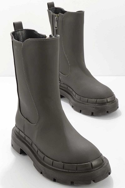 Bambi Olivgrüne Stiefel und Stiefeletten für Damen02991010009