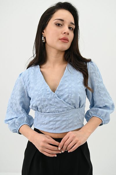 Koza Butik Cămașă detaliată cu mâneci cu balon pentru femei 1719-25