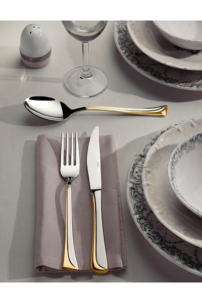 Nehir Maxi Gold 84 Piece Fork Spoon Knife Set