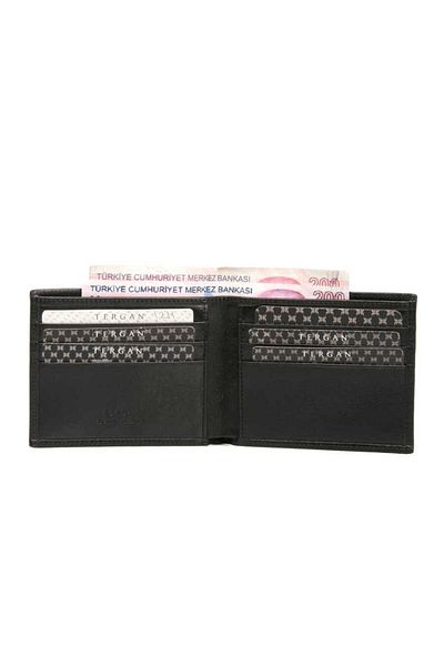 Tergan Black Leather Men's Wallet 01211ı13