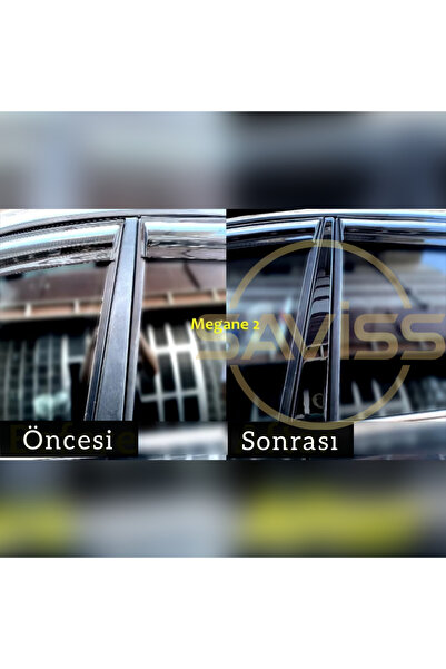 Saviss Renault Megane 2, 3m Bant Kapı Direk Seti Maun Kaplama ,dış Cam Çıta K...