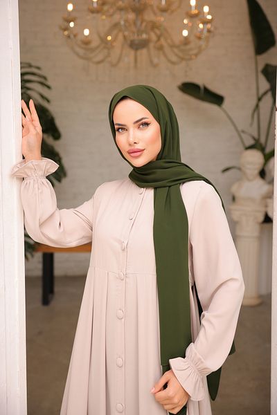 Nissra Копринен шал Ankanoor Khaki Medina Anka255030