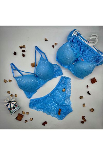 PALVİN MIDDLE ROPE STRING WIRED PADDED BRA SET