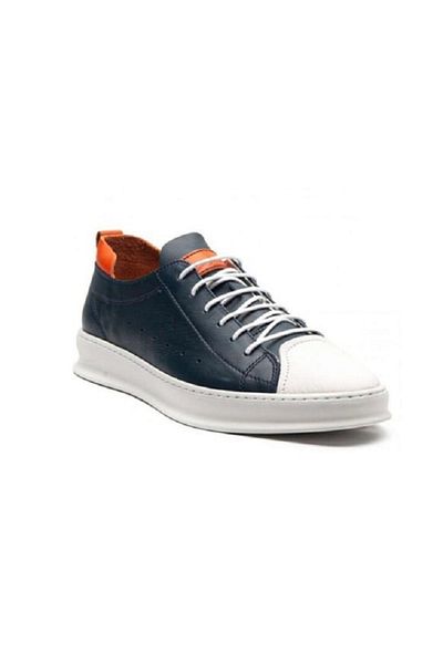 JAMES FRANCO 5580 Navy Blue Genuine Leather Men's Casual Shoes