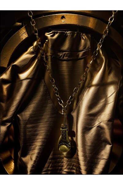 whocares قلادة سلسلة منقوشة بسيطة للجنسين - رمز قفازاتها، جودة اللون العتيق