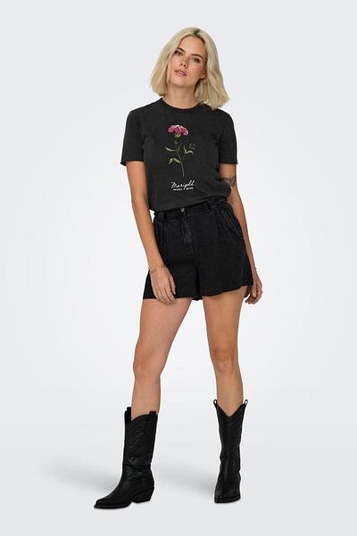 ONLY ONLKENYA LIFE ACID SHORTS CC OTW BLACK