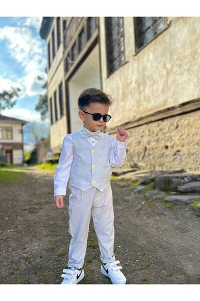 favorimkids Linen Vest Suit Holiday